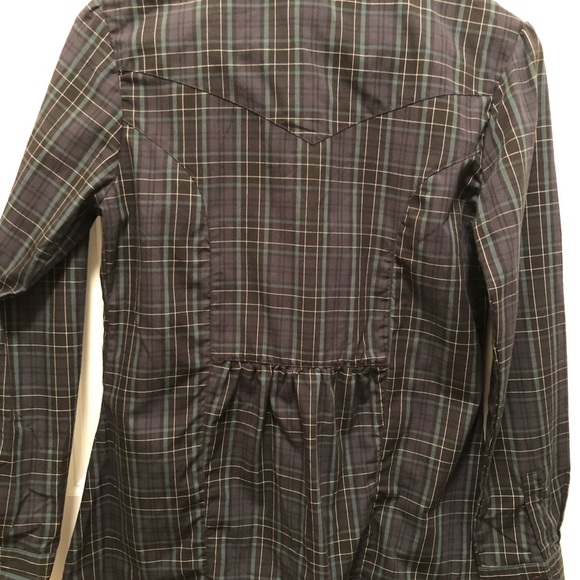 Navy and green plaid tunic - Picture 3 of 5